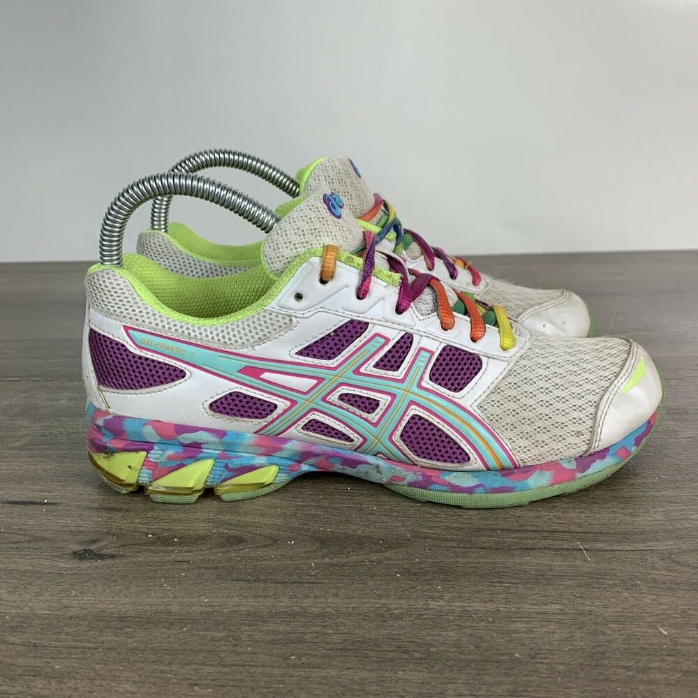 Asics Gel Frantic 7 Running Shoes Multi Color Size 6.5 Athletic Women's T3A6Q
